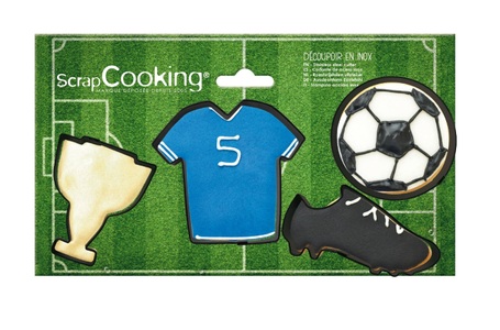 Scrap Cooking, 4-tlg. Set Keksausstecher Fussball, 4-tlg. Set Keksausstecher Fussball