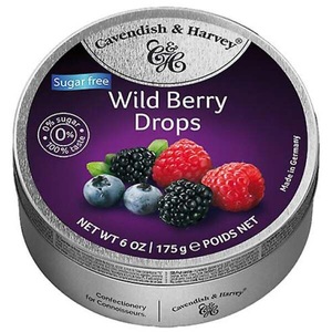 undefined, Cavendish & Harvey Wild Berry Drops sugarfree 175g, Cavendish & Harvey Wild Berry Drops sugarfree 175g