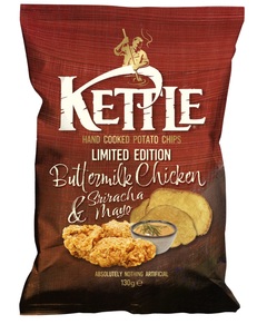 Kettle Chips, Kettle Hand cooked Chips Sea Salt & Black Pepper 130g, Kettle Chips Sea Salt & Crushed Black Pepper 130g Handfrittierte Kartoffel Chips