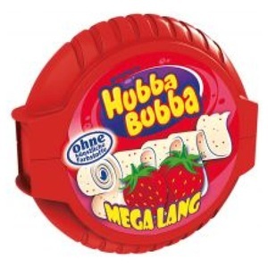 undefined, Hubba Bubba Bubble Tape Kaugummi rot Erdbeere mega lang 56g, Hubba Bubba Bubble Tape Fancy Strawberry