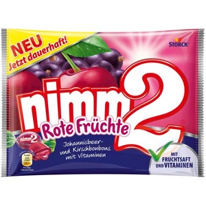 Nimm2, nimm2 Rote Früchte 240g, nimm2 Rote Früchte 240g Johannisbeer- und Kirschbonbons