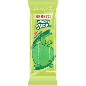 Bebeto, Bebeto Wacky Sticks Fizzy Crazy Apple - 180g, Bebeto Wacky Sticks Fizzy Crazy Apple 180g