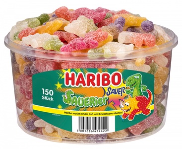 undefined, Haribo Saurier Sauer 150er Saures Fruchtgummi, Haribo Sauerier sauer 150 Stück
