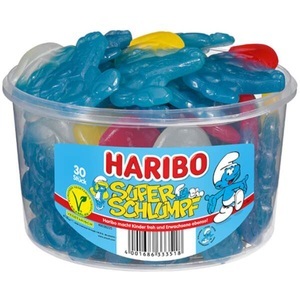 undefined, Haribo Super Schlumpf 30 extra große Fruchtgummi-Schlümpfe, Haribo Super Schlumpf 30er