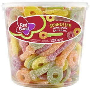 Red Band, Red Band Fruchtgummi Schnuller super sauer 100 Stück, Red Band Schnuller super sauer 100er