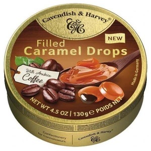 Cavendish & Harvey, Caramel Drops gefüllt mit Kaffee - 130g, Cavendish & Harvey Filled Caramel Drops with Arabica Coffee