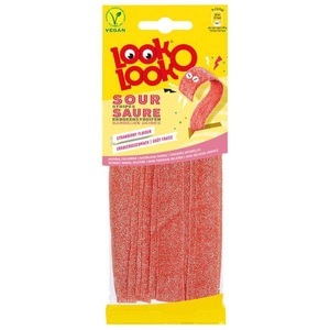Look-O-Look, LOL Saure Erdbeerstreifen 115g, Look-O-Look Saure Erdbeerstreifen 115g