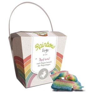 Liebeskummerpillen, Rainbow to go - Einhorn Fruchtgummibänder, Rainbow to go 50g