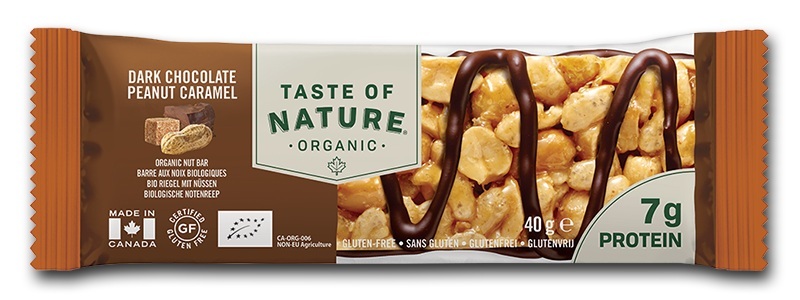 Taste of Nature, Taste of Nature Protein Bar Peanut Bio 40g, Taste of Nature Chocolate Protein Peanut Caramel 40g