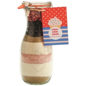 Löbke, Backmischung Erdbeer-Schoko Cupcake 410g, Backmischung Erdbeer-Schoko Cupcake 410g