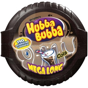 undefined, Hubba Bubba Bubble Tape Kaugummi schwarz Cola mega lang 56g, Hubba Bubba Bubble Tape Cola Kaugummi Streifen