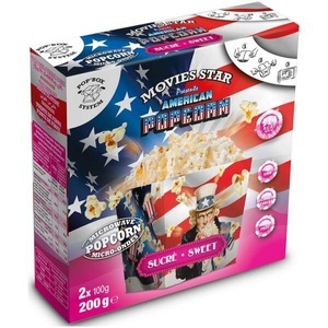 Movies Star, Movies Star Pop Box Mikrowellen Popcorn Zucker 2x100g, Movies Star Pop Box Mikrowellen Popcorn Zucker 2x100g