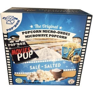 Movies Star, Movies Star Pop Box Mikrowellen Popcorn Salz 3x100g, Movies Star Pop Box Mikrowellen Popcorn Salz 2x100g