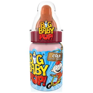 Bazooka, Bazooka Big Baby Pop Blackcurrant 32g, Big Baby Pop! Schleckpulver und Hartkaramelle Babyflasche