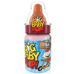 Bazooka, Bazooka Big Baby Pop Blackcurrant 32g, Big Baby Pop! Schleckpulver und Hartkaramelle Babyflasche