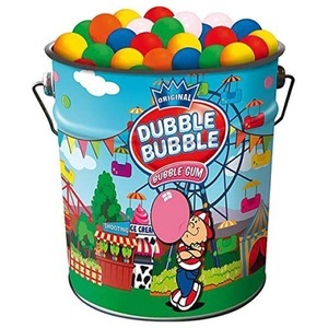 DUBBLE BUBBLE, Dubble Bubble Bubble Gum 2kg Metalleimer, Dubble Bubble Bubble Gum 2kg Metalleimer
