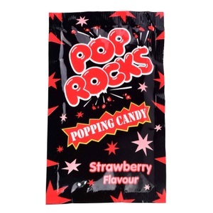 Pop Rocks, Pop Rocks Strawberry 7g, Pop Rocks Strawberry 7g Knistergranulat mit Erdbeergeschmack