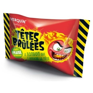 undefined, Têtes Brulées Bille Erdbeer sauer, Têtes Brulées saure Erdbeer Bonbon