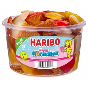 undefined, Haribo Happy Hörnchen 75er Fruchtgummi mit Cola-Geschmack, Haribo Happy Hörnchen 75 Stück