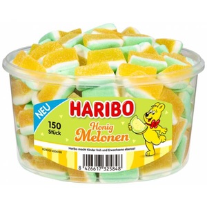 undefined, Haribo Honigmelonen 150er Gezuckertes Fruchtgummi, Haribo Honigmelonen 150 Stück