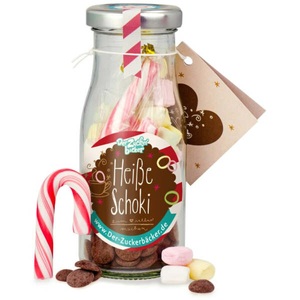 Heisse Schoggi Glasflasche