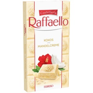 Ferrero, Raffaello, Ferrero Raffaello Tafel 90g, Ferrero Raffaello Kokos Mandelcreme Tafel 90g