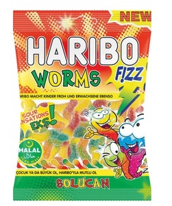 HARIBO, Haribo Worms Fizz Halal 80g