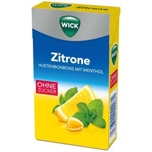 Dallmann's Pharma Candy GmbH, WICK Zitrone & natürliches Menthol ohne Zucker, WICK Zitrone & natürliches Menthol ohne Zucker