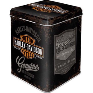 Nostalgic Art, Nostalgic Art - Harley Davidson Genuine Logo Tee-Box, Nostalgic Art Harley Davidson Genuine Logo Tee-Box
