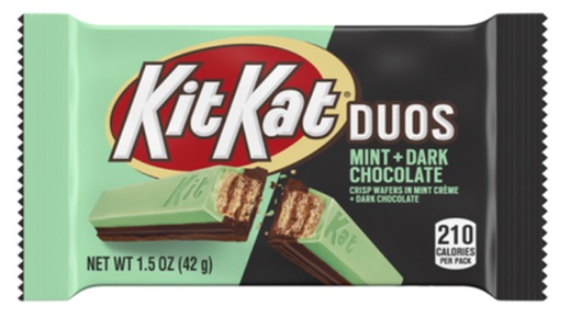 undefined, KitKat Duos Mint & Dark Chocolate 42g Knusperwaffel dunkle Schokolade mit Minze, 