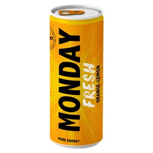 intelligentfood Schweiz AG, MONDAY FRESH Zuckerreduzierter Energy Drink 250 ml Schweiz, Monday Fresh Orange-Lemon 250ml