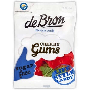 De bron, De Bron Cherry Gums sugar free, 90g, de Bron Cherry Gums sugarfree 90g