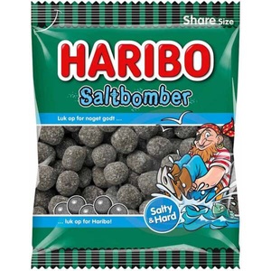 undefined, Haribo Saltbomber 325g Extrastarkes gezuckertes Salzlakritz, Haribo Saltbomber 325g