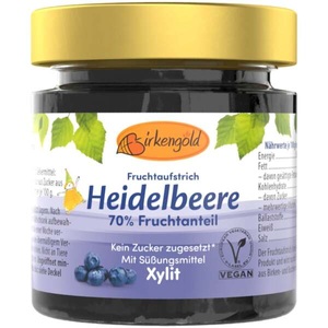 Birkengold, Birkengold Fruchtaufstrich Heidelbeere 200g, Birkengold Fruchtaufstrich Heidelbeere 200g