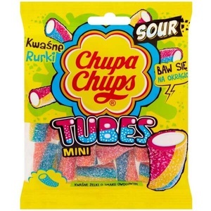 Chupa Chups, Chupa Chups Sour Mini Tubes, 90g, Chupa Chups Tubes Mini Sour 90g