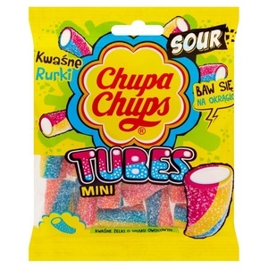 Chupa Chups, Chupa Chups Sour Mini Tubes, 90g, Chupa Chups Tubes Mini Sour 90g