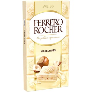 Ferrero, Raffaello, Ferrero Rocher Tafel Weiss 90g, Ferrero Rocher Tafel Weiß 90g
