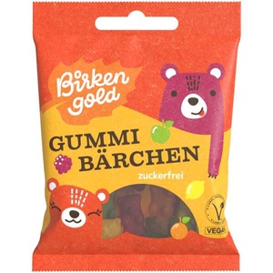 Birkengold, Birkengold Gummibärchen vegan 50g, Birkengold Gummibärchen Zuckerfrei & Vegan 50g