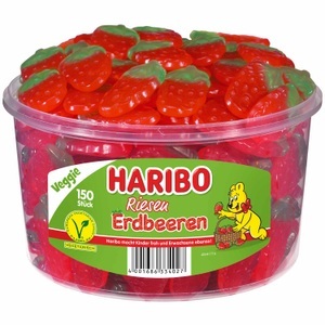 undefined, HARIBO Riesenerdbeeren Dose à 150 Stk., Haribo Riesen Erdbeeren 150er