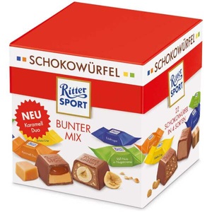 Ritter Sport, Ritter Sport Ritter Sport Cube de chocolat, Ritter Sport Schokowürfel Bunter Mix 22er Geschenkverpackung
