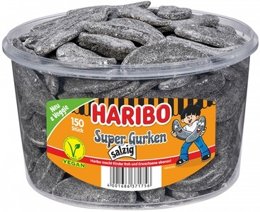 HARIBO, Haribo Super Gurken salzig 150 Stk., Haribo Super Gurken salzig 150 Stück