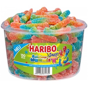 HARIBO, Haribo Rainbow Wummis sauer 150 Stk., Haribo Wummis Rainbow Sauer 150er