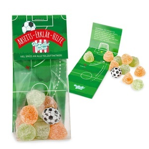 Der Zuckerbäcker, Fussball Abseits-Erklär-Hilfe Naschbeutel 40g, Fussball Abseits-Erklär-Hilfe Naschbeutel 40g