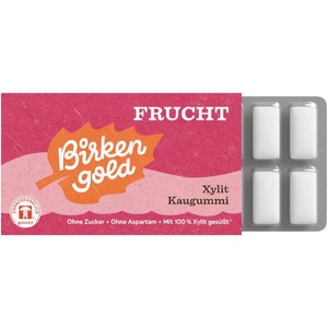 Birkengold, Kaugummi Frucht Xylit 17g, Birkengold Kaugummi Frucht Xylit 17g