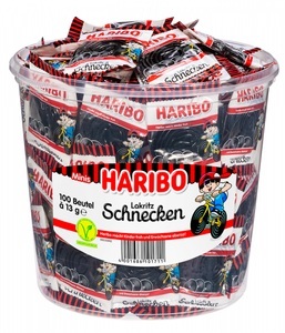 undefined, Haribo Lakritz Schnecken Minis 100x13g, Haribo Lakritz Schnecken Minis 100 Stück à 13g