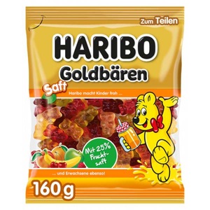 Haribo Süssigkeiten, Haribo Saft Goldbären 160g, Haribo Saft Goldbären 160g