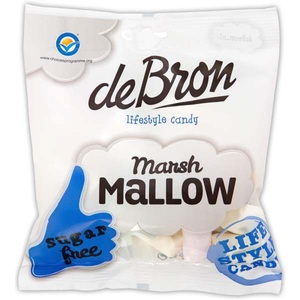 De bron, De Bron Marshmallow sugar free, 75g, De Bron Marshmallow sugar free, 75g