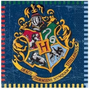 Partystrolche, Partystrolche Servietten HARRY POTTER 16-teilig in blau, Servietten Harry Potter 16 Stück