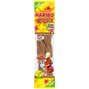 undefined, Haribo FIZZ Spaghetti Cola 200g Extrasaure gezuckerte Fruchtgummi-Schnüre mit Colageschmack, Haribo FIZZ Spaghetti Cola 200g