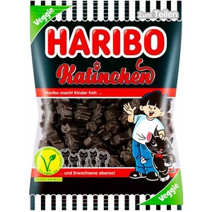 Haribo Süssigkeiten, Haribo Katinchen veggie 175g, Haribo Katinchen Lakritz Katzen 175g